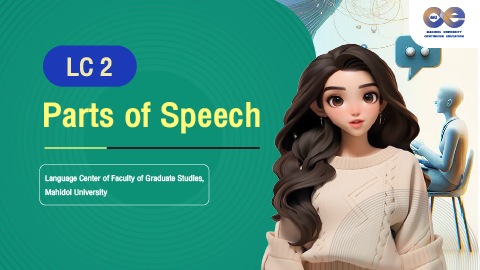 ภาพประกอบคอร์ส: Parts of Speech
